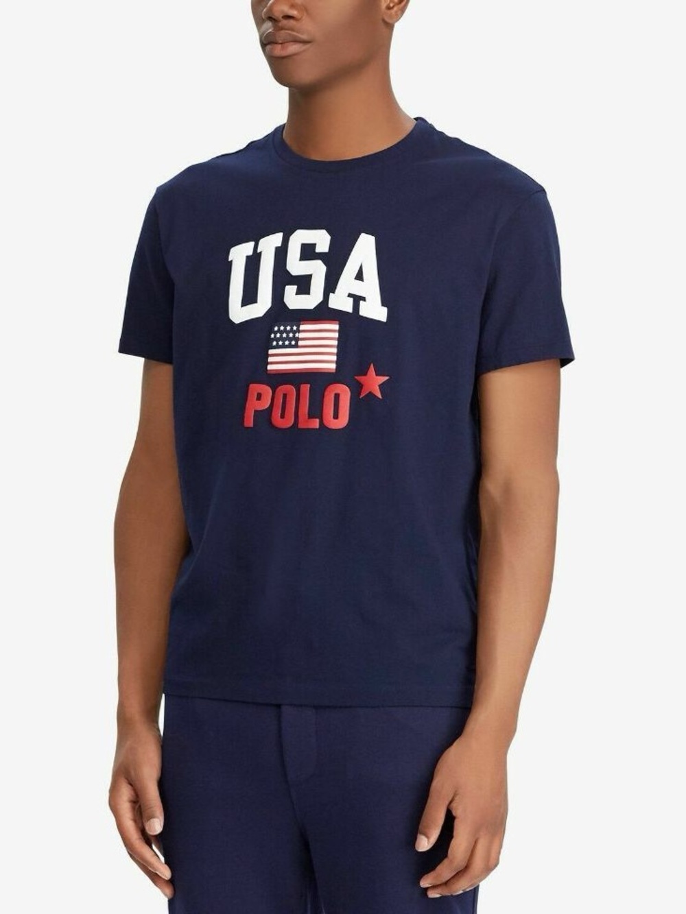 Polo Ralph Lauren mens XL classic fit USA flag short sleeve t-shirt EUC